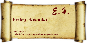 Erdey Havaska névjegykártya